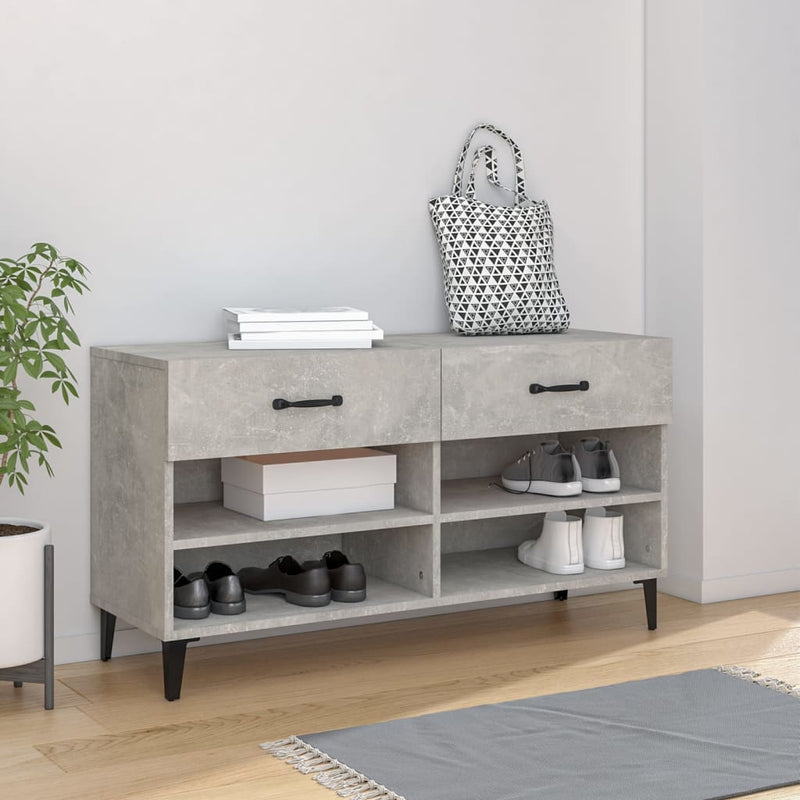 Gabinete de zapatos Vidaxl 102x35x55 cm Precio de concreto de madera procesada