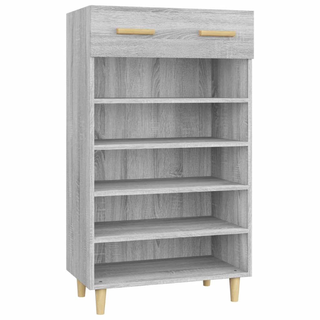 Vidaxx zapatero 60x35x105 cm madera contrachapada color roble sonoma gris