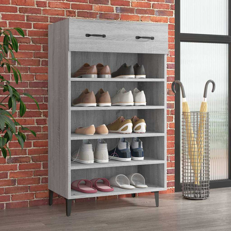 Gabinete de zapatos Vidaxl 60x35x105 CM Madera propiedad de Oak de madera de madera propiedad