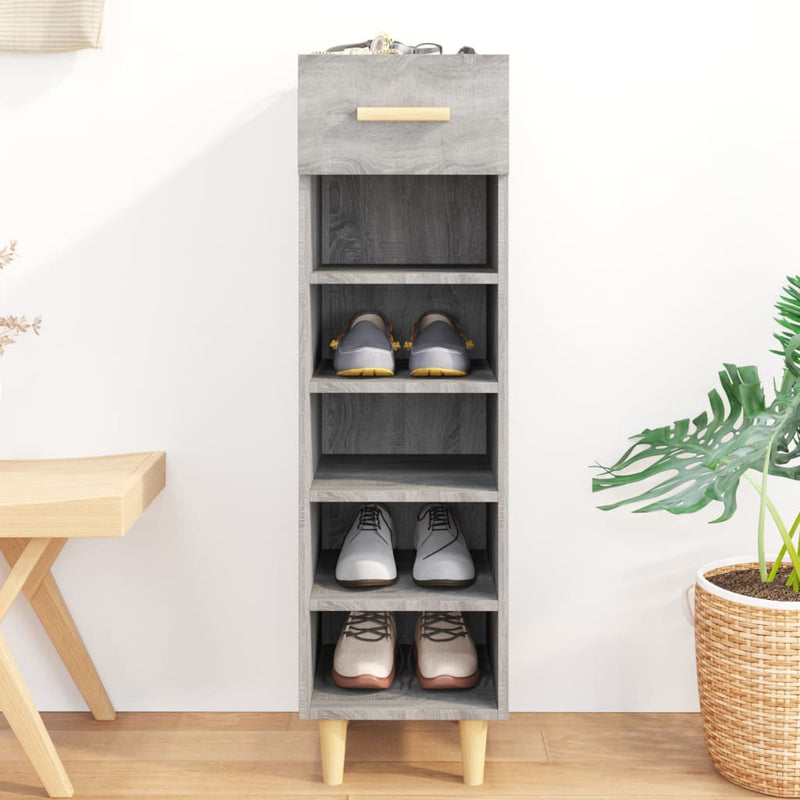Gabinete de zapatos Vidaxl 30x35x105 CM Madera propiedad de Oak de madera de madera propiedad