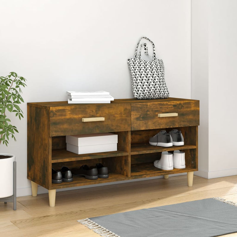 Vidaxl Cabinet da scarpe 102x35x55 cm Colore in legno di legno