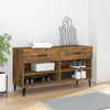 Gabinete de zapatos Vidaxl 102x35x55 cm de madera de madera de propiedad ahumada coloreada