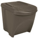 Vidaxl Garbage Bids 3 St Stackable 75 L Polypropene Grey