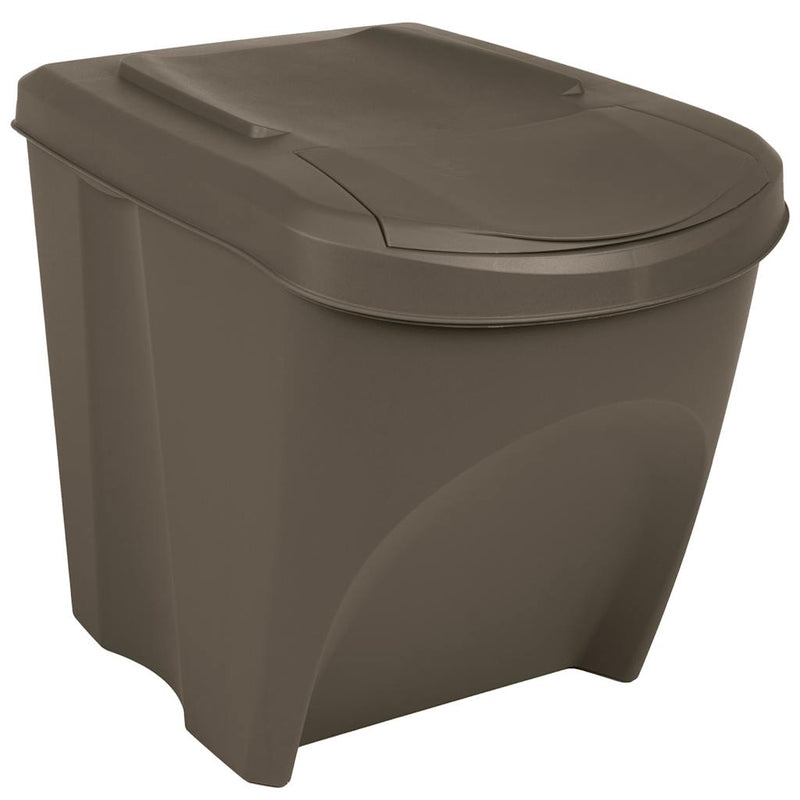 Vidaxl Garbage Bids 3 St Stackable 75 L Polypropene Grey
