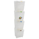 Vidaxl Garbage Bids 4 St Stackable 100 l Polypropene White