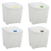 Vidaxl Garbage Bids 4 St Stackable 100 l Polypropene White