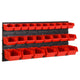 Vidaxx Juego de sistema de clasificación de 26 piezas 77x39 cm polipropileno rojo y negro