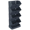 Vidaxl Pianificato Set 4 St Vertical Polipropene Antracite Color