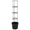 Jar de cría de tomate Vidaxl Ø29.5x115 cm polipropen antracita