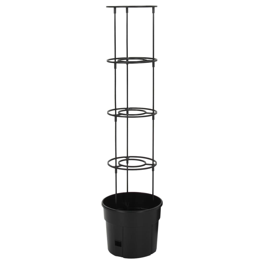 Jar de cría de tomate Vidaxl Ø29.5x115 cm polipropen antracita