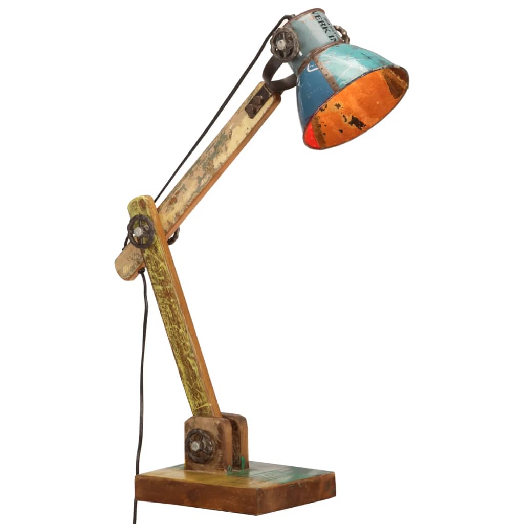 Vidaxx lámpara de escritorio industrial redonda E27 23x18x95 cm multicolor