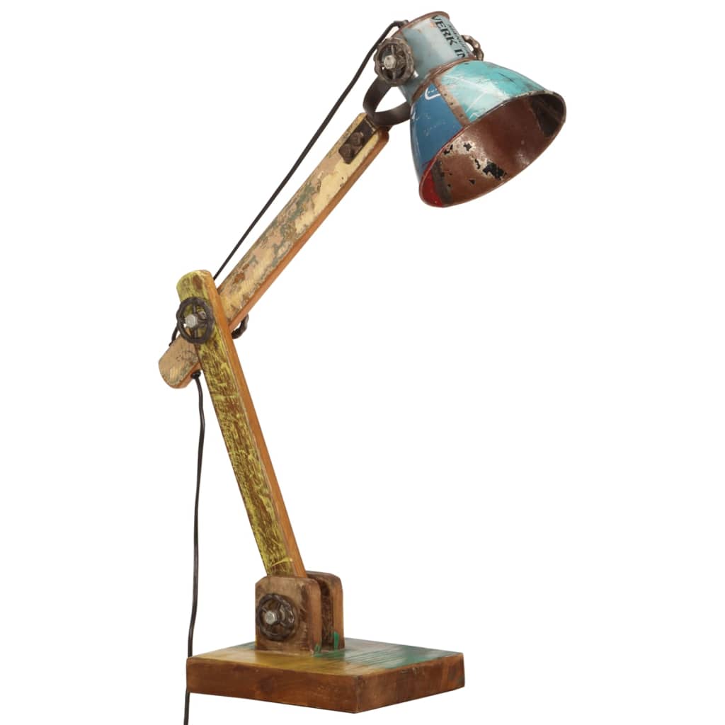 Vidaxx lámpara de escritorio industrial redonda E27 23x18x95 cm multicolor
