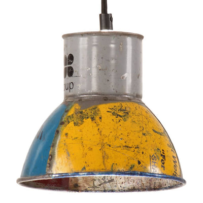 Vidaxl lámpara colgante industrial redonda 25 w e27 17 cm multicolor