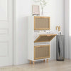 Gabinete de zapatos Vidaxl 52x25x115 cm Madera procesada y, por supuesto, Rattan White