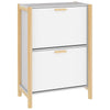 Gabinete de zapatos Vidaxl 57.5x33x80 cm de madera procesada blanca