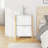 Gabinete de zapatos Vidaxl 57.5x33x80 cm de madera procesada blanca