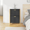 Gabinete de zapatos Vidaxl 57.5x33x80 cm de madera propiedad de negro