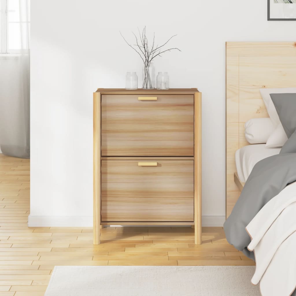 Gabinete de zapatos Vidaxl 57.5x33x80 cm de madera procesada