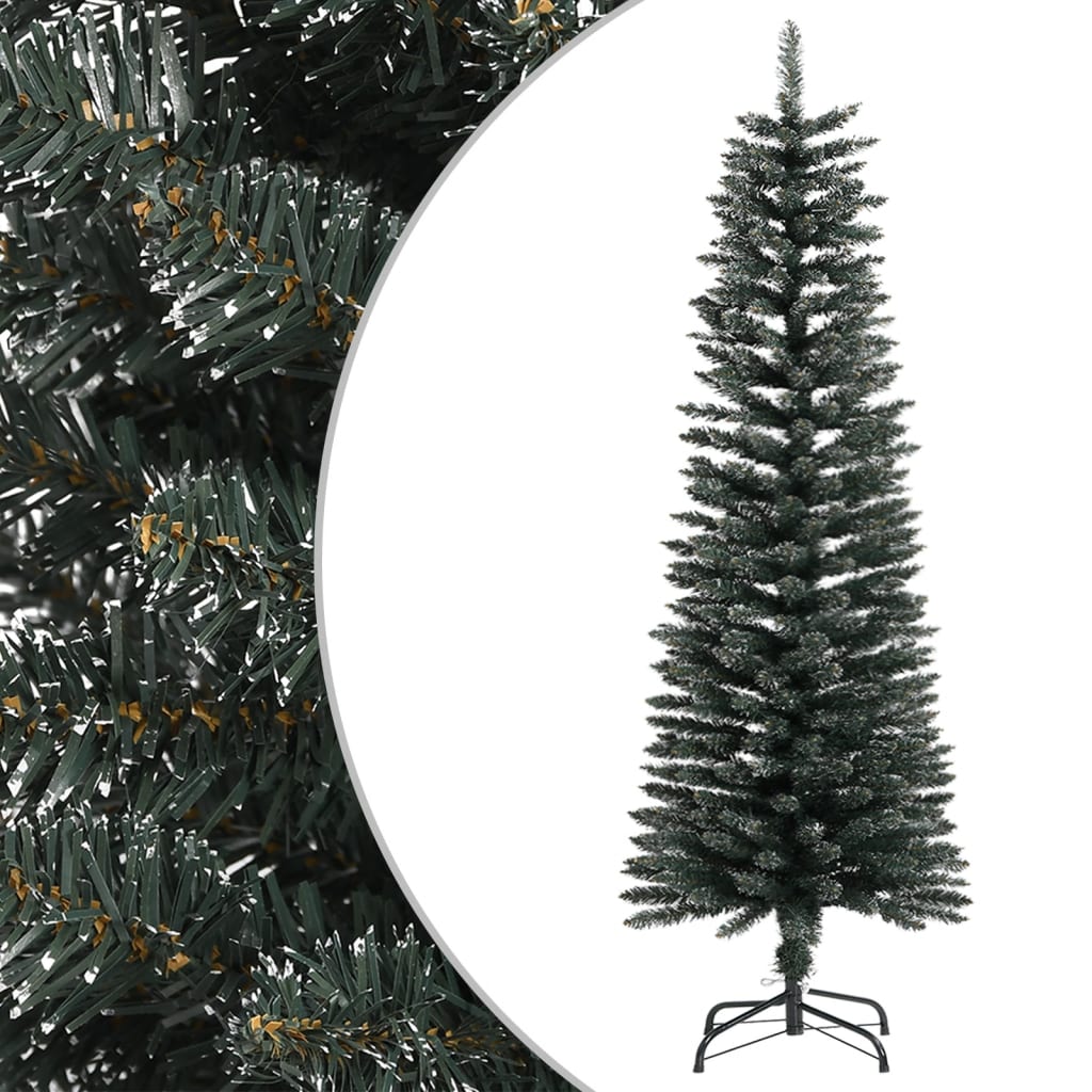 Vidaxl kunstkerstboom met standaard smal 120 cm pvc groen