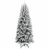 Vidaxl Kunstkerstboom con neve 120 cm PVC e PE