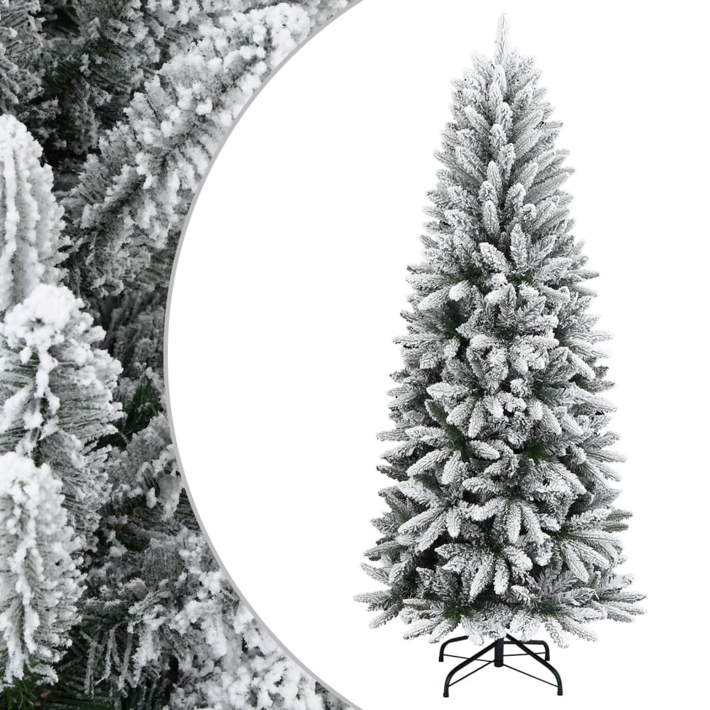 Vidaxl Kunstkerstboom con neve 210 cm PVC e PE