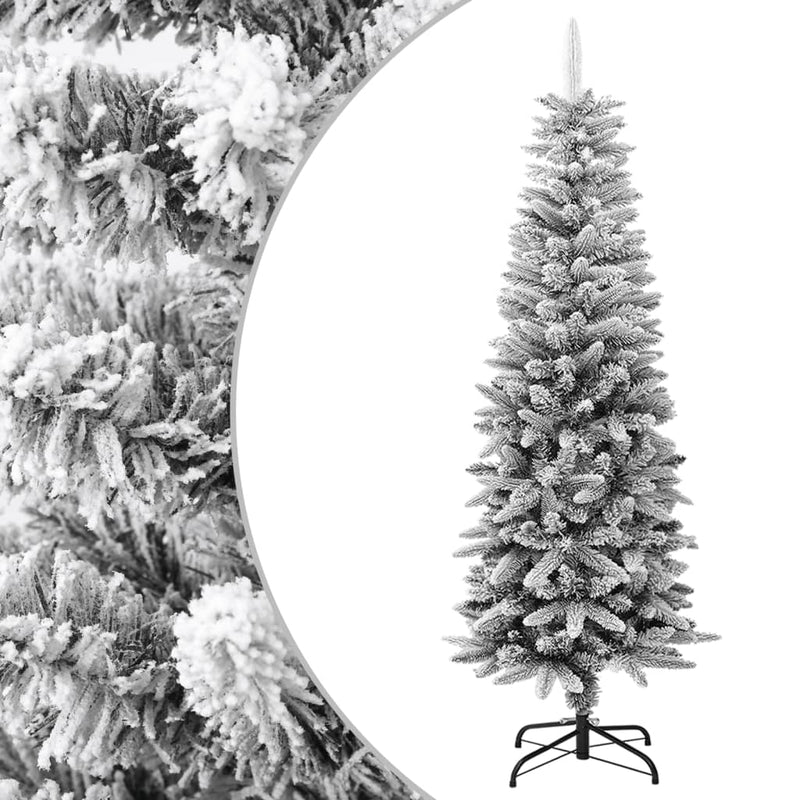 Vidaxl Kunstkerstboom con neve stretta 150 cm PVC e PE