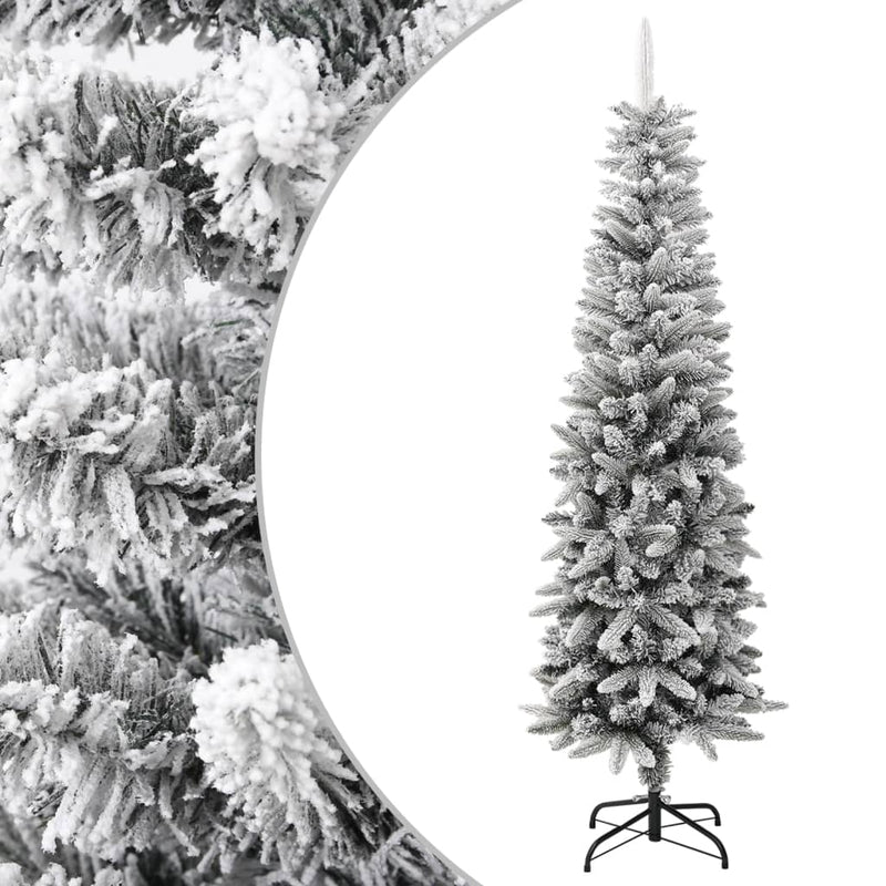 Vidaxl Kunstkerstboom con neve stretta da 180 cm PVC e PE