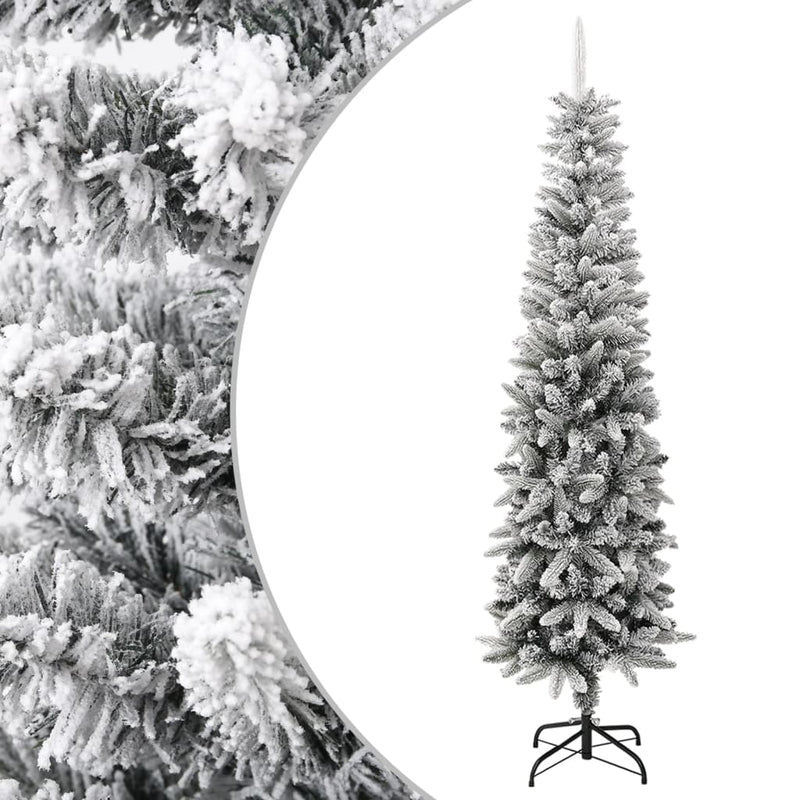 Vidaxl Kunstkerstboom con neve stretta 240 cm PVC e PE