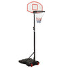 Estándar de baloncesto Vidaxl 216-250 cm de polietileno blanco