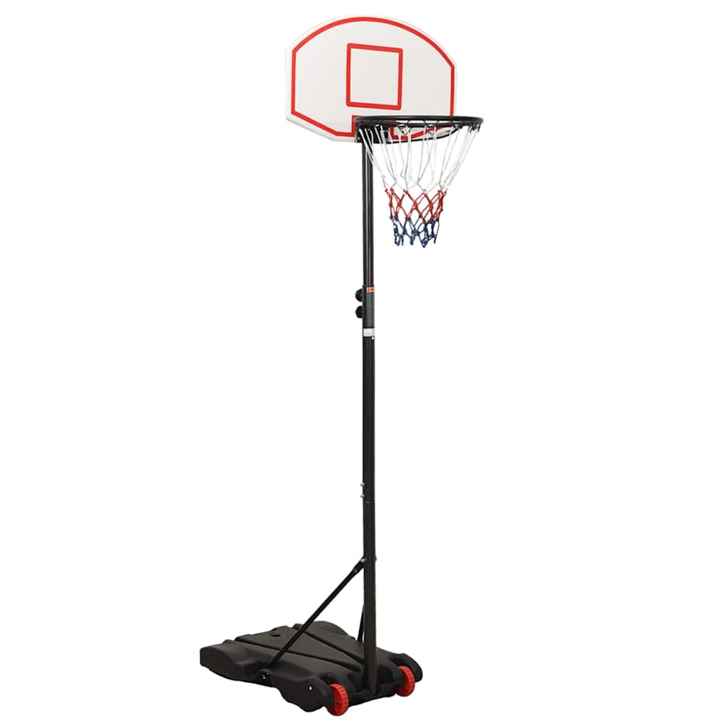 Estándar de baloncesto Vidaxl 216-250 cm de polietileno blanco
