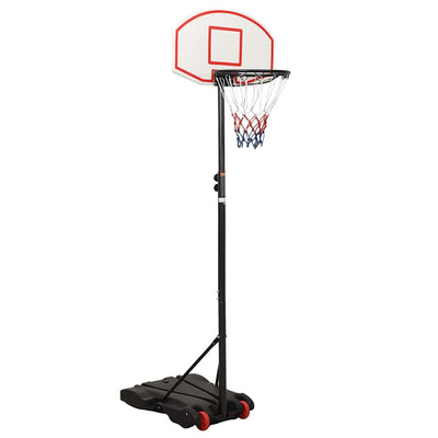 Estándar de baloncesto Vidaxl 216-250 cm de polietileno blanco