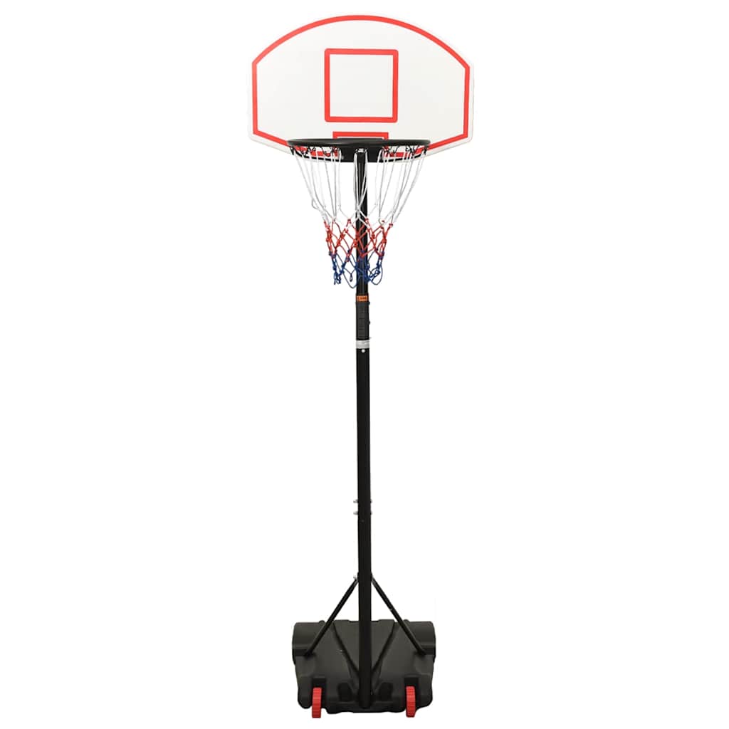 Estándar de baloncesto Vidaxl 216-250 cm de polietileno blanco