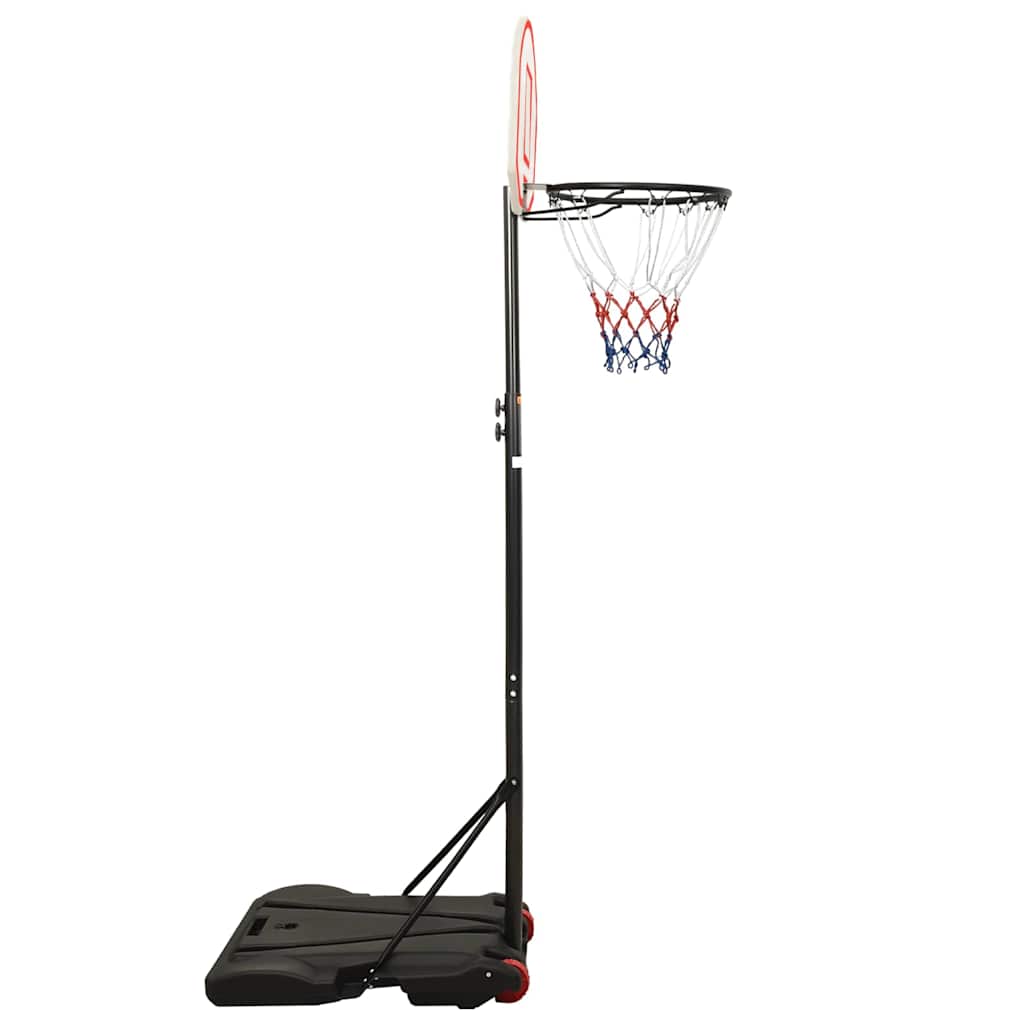 Estándar de baloncesto Vidaxl 216-250 cm de polietileno blanco