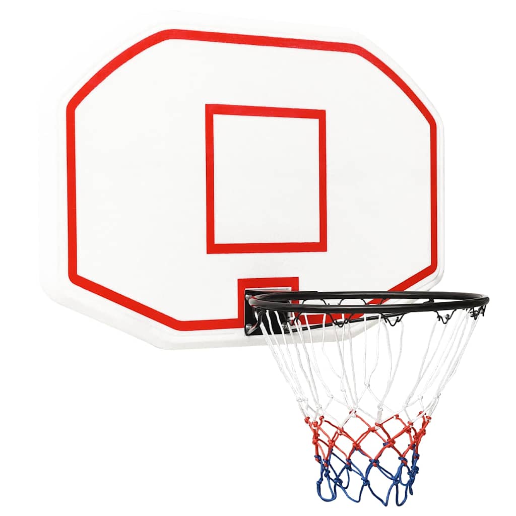 Vidaxl Basketball Board 109x71x3 cm polietilene bianco