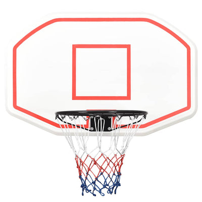 Tablero de baloncesto Vidaxl 109x71x3 cm polietileno blanco