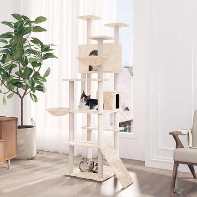 Vidaxl Cat Furniture con graffi di sisal 191 cm crema