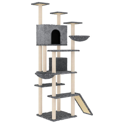 Vidaxl Cat Furniture con graffi di sisal 191 cm grigio scuro
