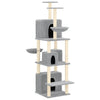 Muebles de gato de Vidaxl con postes de rascado de sisal 180 cm de gris claro