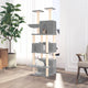 Muebles de gato de Vidaxl con postes de rascado de sisal 180 cm de gris claro