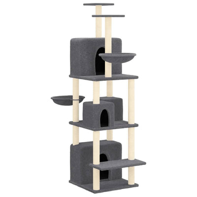 Vidaxl Cat Furniture con graffi di sisal 180 cm grigio scuro