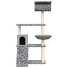 Muebles de gato de Vidaxl con postes de rascado de sisal 131 cm de gris claro