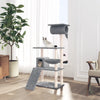 Muebles de gato de Vidaxl con postes de rascado de sisal 131 cm de gris claro