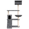 Muebles de gato de Vidaxl con postes de rascado de sisal 131 cm de gris oscuro