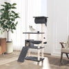 Muebles de gato de Vidaxl con postes de rascado de sisal 131 cm de gris oscuro