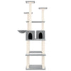 Muebles de gato de Vidaxl con postes de rascado de sisal 167 cm de gris claro