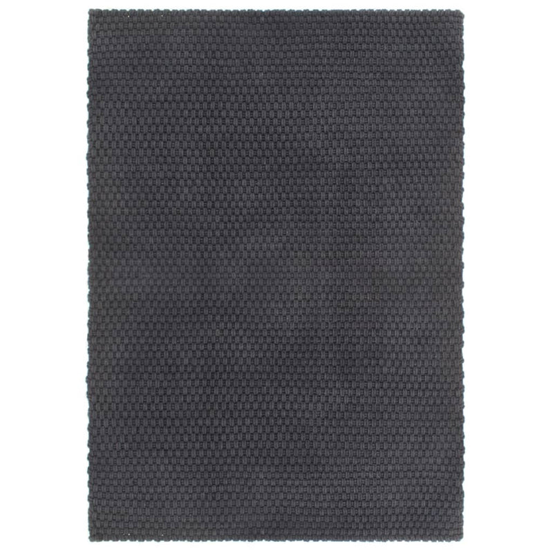 Tappeto Vidaxl rettangolare 180x250 cm in cotone antracite
