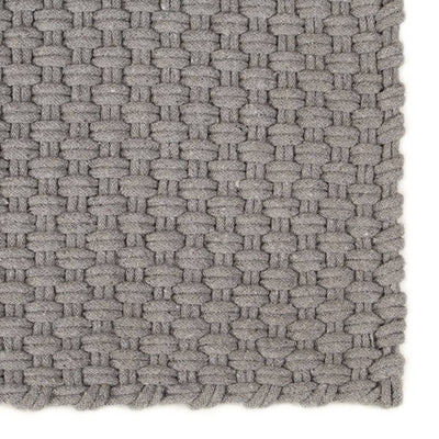 Vidaxl rettangolare 120x180 cm di cotone grigio