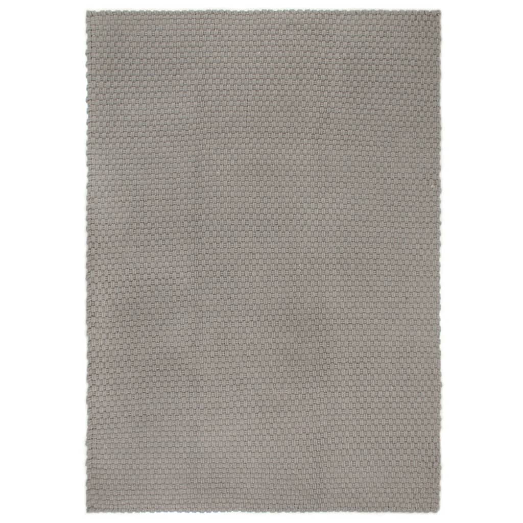 Vidaxl rectangular 160x230 cm de algodón gris