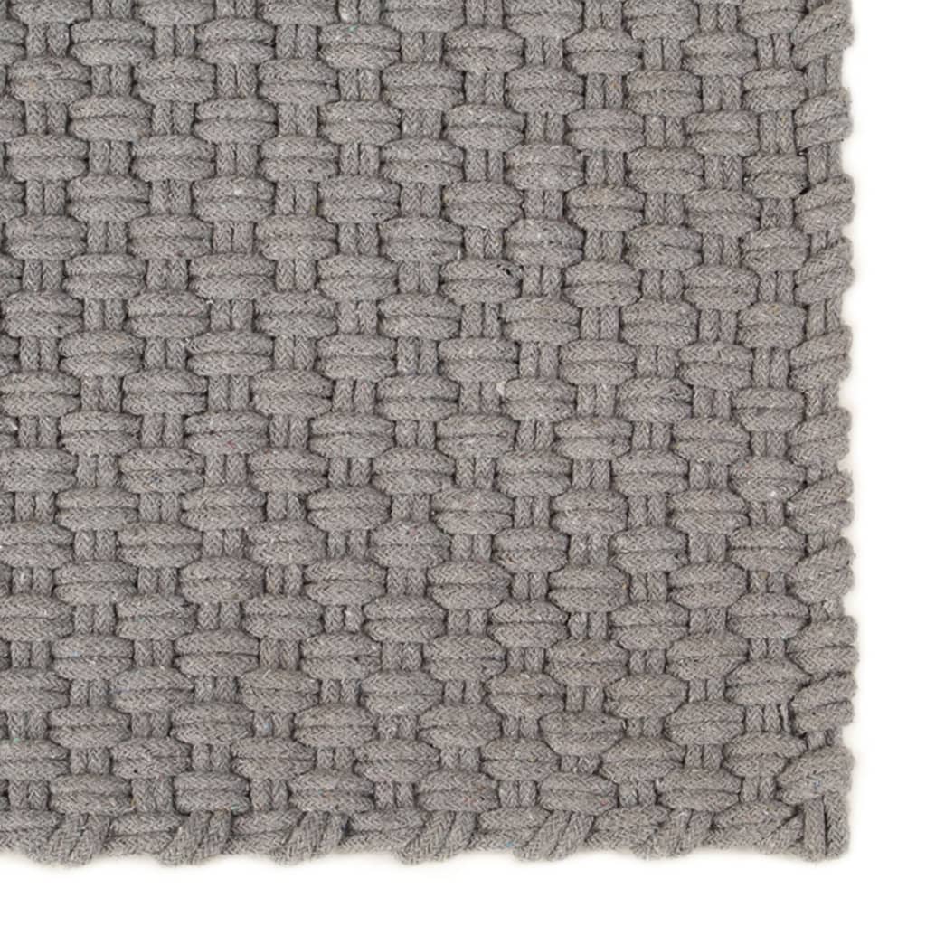 Vidaxl rectangular 160x230 cm de algodón gris