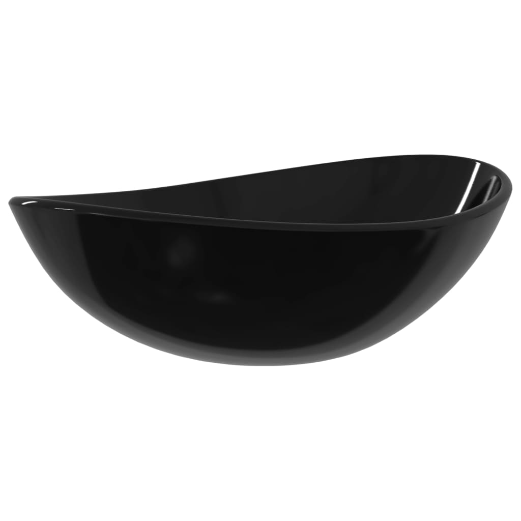 Vidaxl Washbasin 54.5x35x15.5 cm de vidrio templado negro